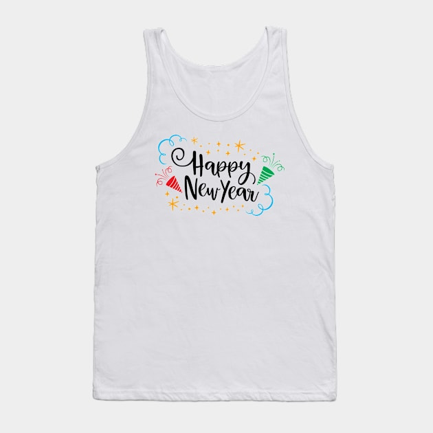 Happy new year Tank Top by Ombre Dreams